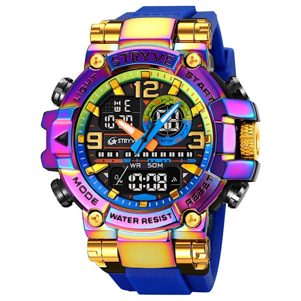 Ny STRYVE- watch för män högkvalitativ digital-analog Dual Movement 5ATM vattentäta klockor Mode sport watch 8025 8026 black