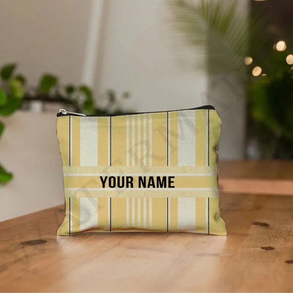 Anpassa namn Kosmetikväska Anpassad mode Leopard Blomma Resor Kosmetisk Organizer Damsminkväska Design Lyxväska påse Gray