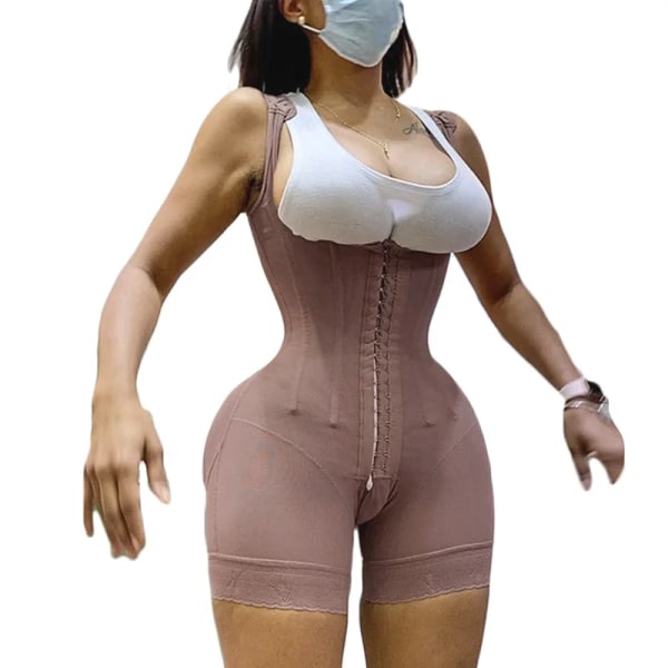 Kvinnor Postoperativ öppen byst Hög kompression Shapewear Waist trainer Butt Lifter Bantningskorsett Skims Fajas Colombianas Blue S