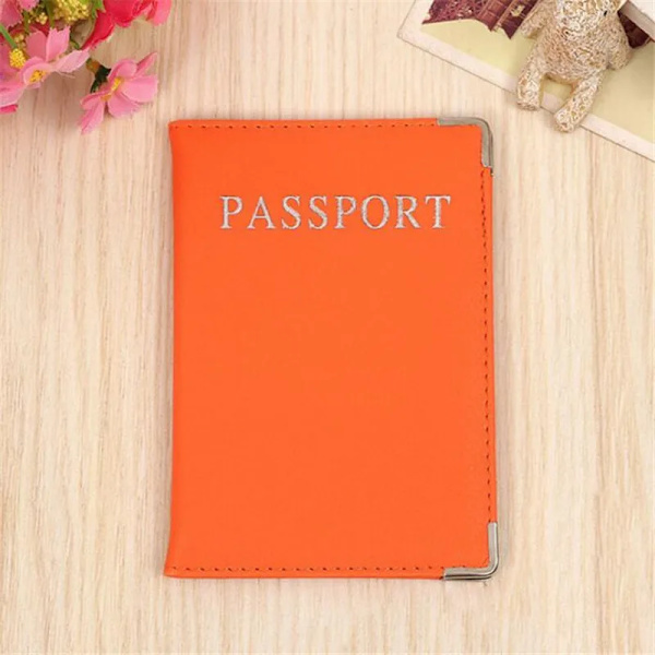 PU-läder cover Söt visitkortshållare Fodral för reseplånbok Ryska Nederländerna Case Kvinnor Rosa Organizer Handväska Orange