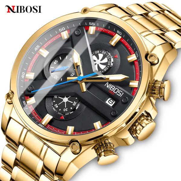 NIBOSI Herrklockor Toppmärke Lyx Sport Watch för män Vattentät Auto Date Julklapp Herrklocka Watch Masculino with original box-09