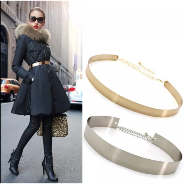 Heta Designer Dam Bälten för Kvinna Guld Silver Märke Bälte Klassiskt Elastiskt Ceinture Femme Bälte Dam Kläder Accessoar Klänning Bälte Width 2 cm Silvery 115CM
