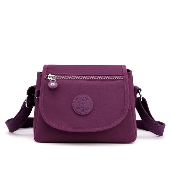 Messenger Bag Causal Kvinnor Axelväska Multi Nylon Kvinna Crossbody-väskor Kvinna Crossbody Moderväska Shoudlerväska Purple 03