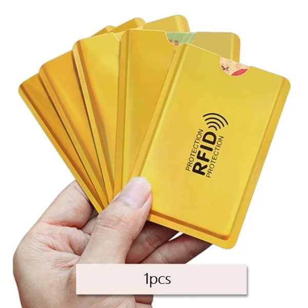 2022 Ny Anti Rfid-korthållare NFC-blockerande läsarelås Id Bankkortshållare Case Metall Case Aluminium 1pcs(.751)