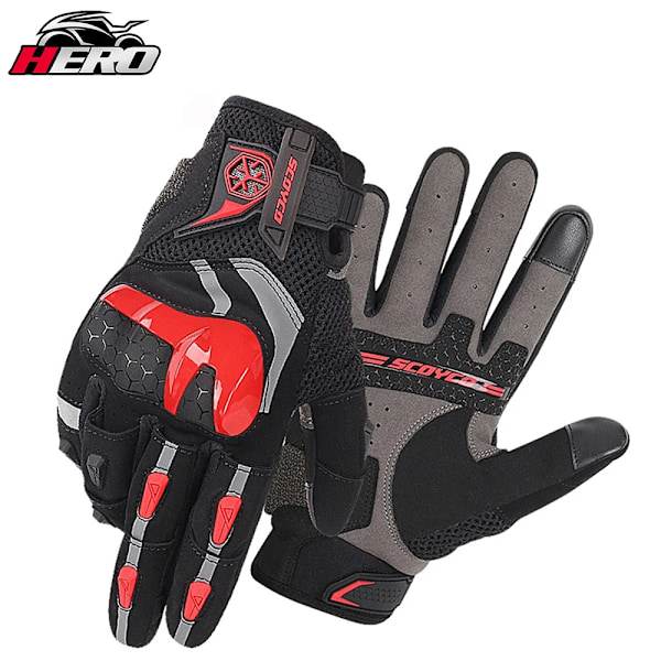 Scoyco Sommar Motorcykelhandskar Andningsbara Mesh Motorbike Handskar Touch Funktion Moto Motocross Handskar Off Road Racing Ridning mc117-gloves-2 M