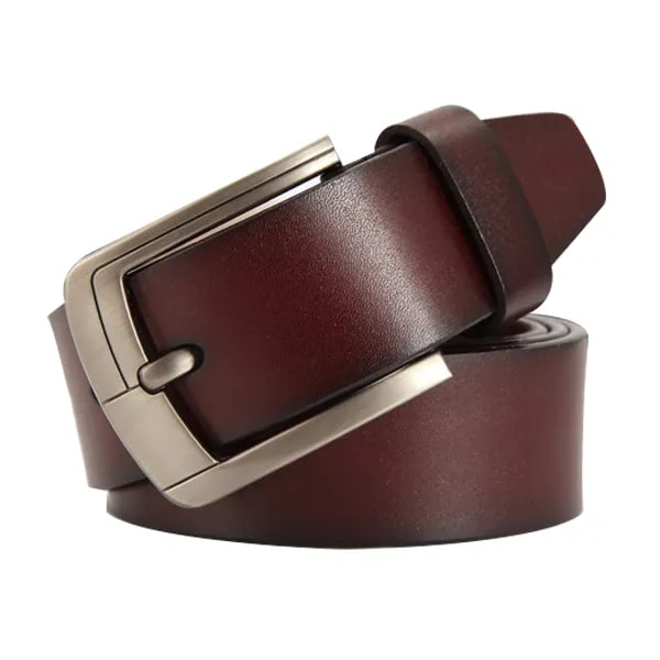 [DWTS]Herrbälte läderbälte herr äkta läderrem för män lyxigt nålspänne casual herrbälte Cummerbunds ceinture homme C NZ304 BROWN 115cm