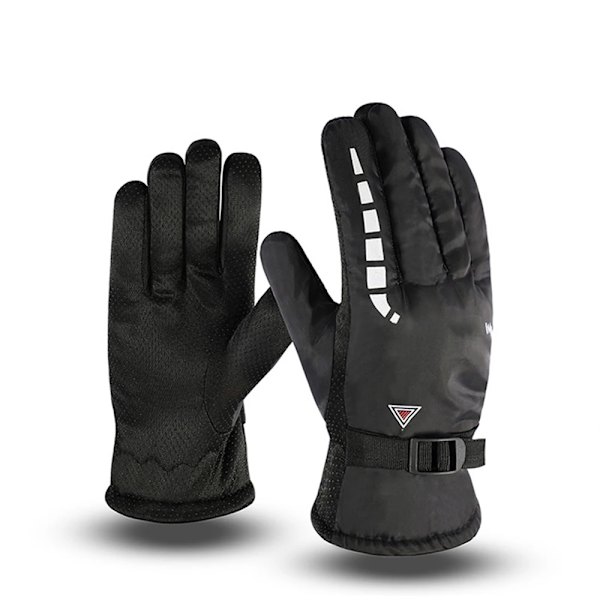 Män Vintervarma handskar Cykling Vindtät Thicken Plus Velvet Justerbara handskar Halkfritt Köldskydd Skidklättring Vandringshandskar Red One Size