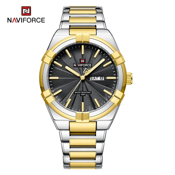 Topp originalmärke NAVIFORCE Quartz klockor för män Lyx vattentät rostfritt stål Casual Armbandsur 2023 Ny modedesign GB