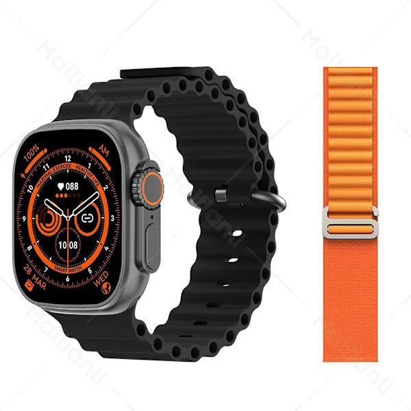Watch 8 Smart Watch Ultra Herr Dam Smartwatch 2 tums HD-skärm Trådlös laddning Bluetooth Samtal Puls Sömnmätare With AlpineLoop Band(.1374)