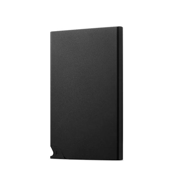 Ny Creative Metal Korthållare Pop Up Button Slim Plånböcker Lyxig RFID-skyddsminificka för män och kvinnor BLACK