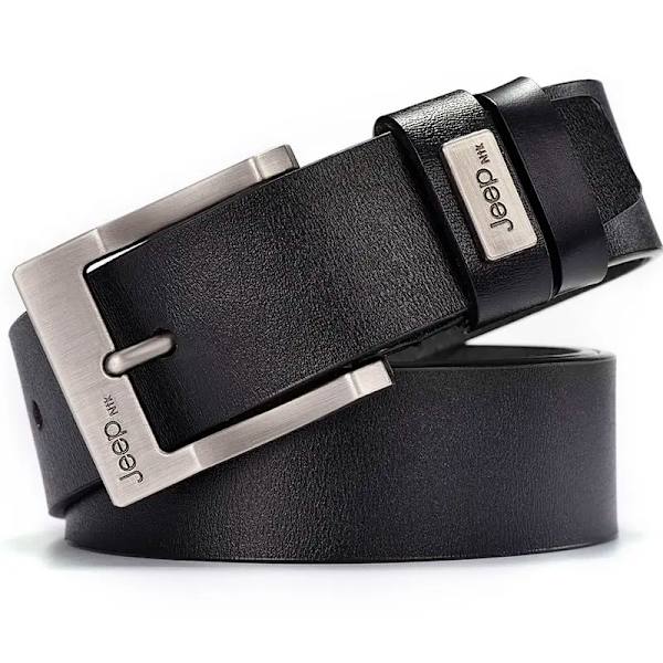 Män högkvalitativt bälte i äkta läder Lyxiga designerbälten för män Modeband för män manliga jeans för man Cowboy P307-Black 115CM