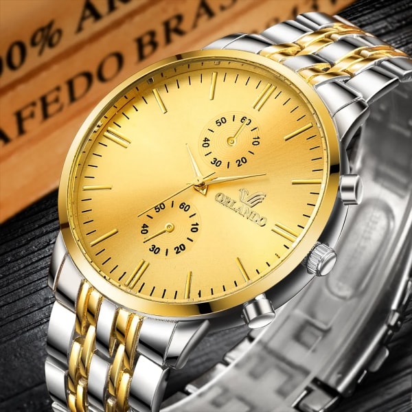 Nya Armbandsklockor för män Lyxmärke Orlando Herr Kvartsklockor Herr Företag Manlig klocka Herrar Casual Armbandsur Hot Photo Color 1