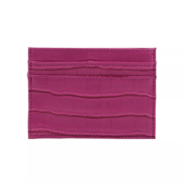 Smal RFID-spärrplånbok Krokodilmönster PU-läder Kreditkortshållare Anpassade initiala bokstäver ID- case Present Croco rose pink