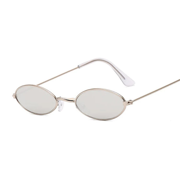 Retro Små Runda Solglasögon Kvinna Märkesdesigner Svarta Solglasögon För Damer Alloy Kvalitet Solglasögon Kvinna Oculus De Sol SilveSilver