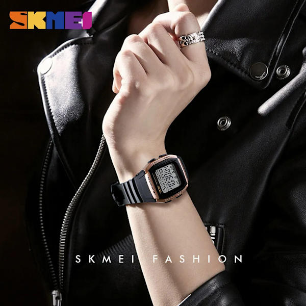 SKMEI Digital Dual Time Sport Herrklockor Chrono Countdown Herr Armbandsur Casual Outdoor Man Clock Luminous montre homme 1278 Titanium with box