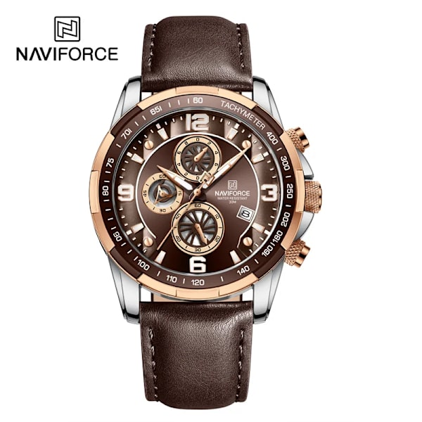 NAVIFORCE Luminous Hands Herrklockor Toppmärke Watch Vattentät Watch Herr Lyx Chronograph Quartz Herrklocka RGCEDBN