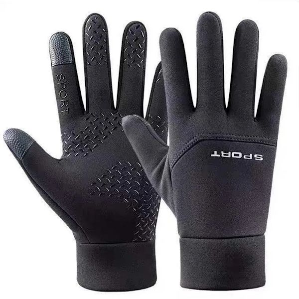 24H skeppsvarma vinterhandskar för män Pekskärm Vattentäta vindtäta handskar Snowboard Motorcykelkörning Unisex Black1 M