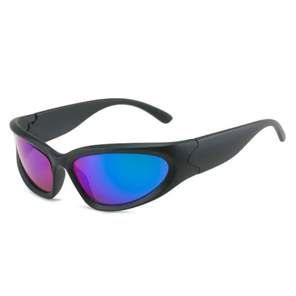 Modeglasögon Damsolglasögon Punksolglasögon Sportsolglasögon Kvinnor Män Solglasögon Skärmar Glasögon Glasögon UV400 A5 Black