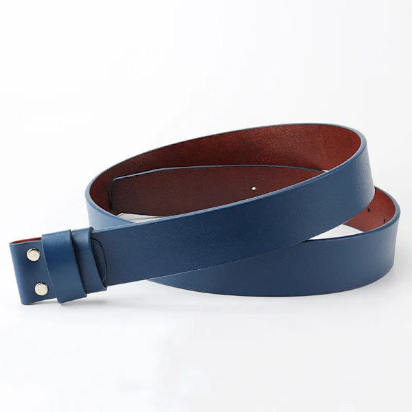 Cowskin Cow Bälte i äkta läder Inget spänne för smidigt spänne Cowboy 5 färger Bälten Body utan spänne för män Tillbehör Red 100cm