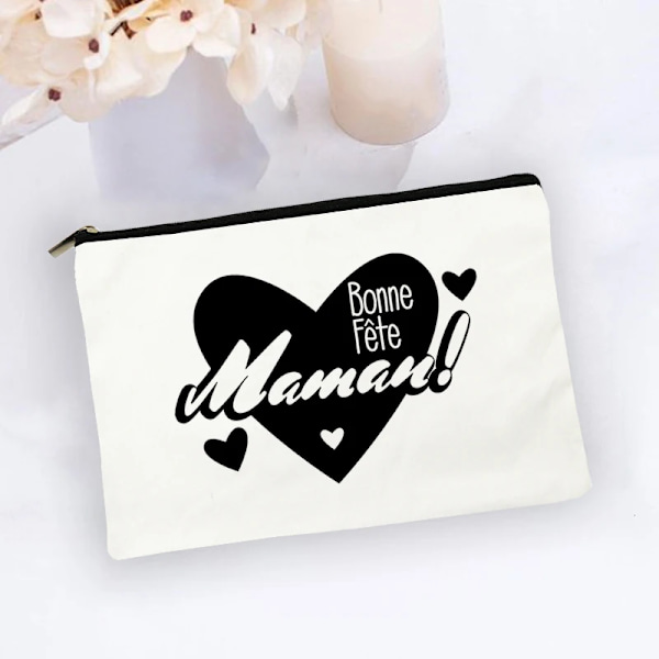 I Love You Mama Print Utomhus sminkväska Kvinnor Kosmetisk väska Resetoalettartiklar Organizer Kvinnlig Förvaring Sminkväska Mamma Present W17613-TBBK-D