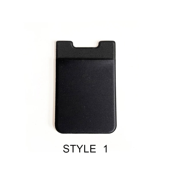 YUECIMIE Klistermärke med självhäftande elasticitet Telefonficka Mobiltelefon Stick On Card-plånbok Stretchig kreditkortshållare Fodral Style 1