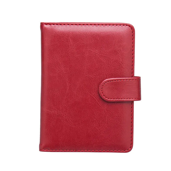 Mode Kvinnor Män Case Multifunktions PU-läder Haspplånböcker Affärsresor Cover Kontantmyntplånböcker Red