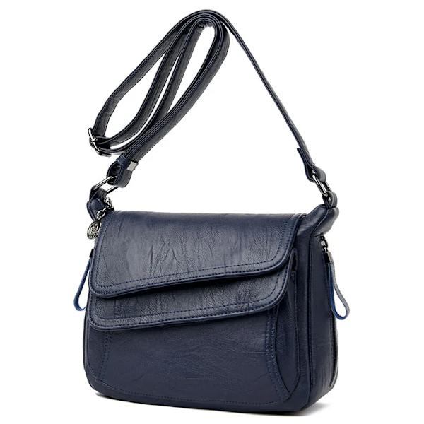 VANDERWAH Lyxiga plånböcker och handväskor i mjukt läder Damväskor Designer Kvinnor Crossbody-väskor för kvinnor Sac A Main Blue