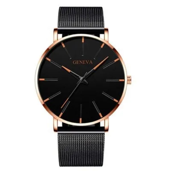 Genève Herrmode Ultra Tunna Klockor Enkla Herr Business Mesh Bälte Quartz Watch Man Armbandsur Klocka Relogio Masculino Type 18