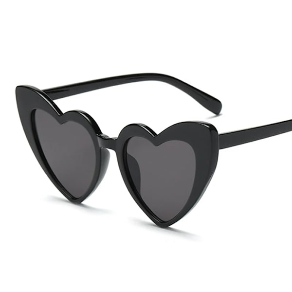 Hjärta Märke Designer Solglasögon Kvinna Lyxiga Plast Solglasögon Klassiska Retro utomhusglasögon Oculos De Sol Gafas RedGray