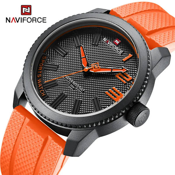 NAVIFORCE Top Luxury Brand Quartz Watch Herr Silikonarmband Militärklockor 30ATM Vattentät Armbandsur Relogio Masculino 2022 BOO