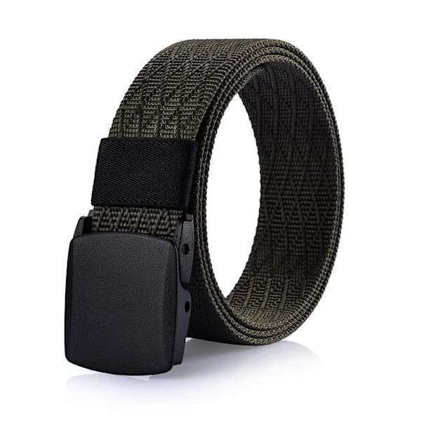 Utomhus Män POM Spänne Snabbtorkande Bälten Mode Glaid Mönster Rem Nylon Army Militär Taktisk Midja Cinto Fritid Jeans Green-2 110cm