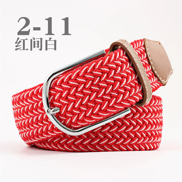 Canvasbälte utomhus taktiskt bälte unisex högkvalitativ canvasbälte för jeans Man Lyxiga Casual Straps Ceintures Bälten för kvinnor FB red white 3.3cmX107cm