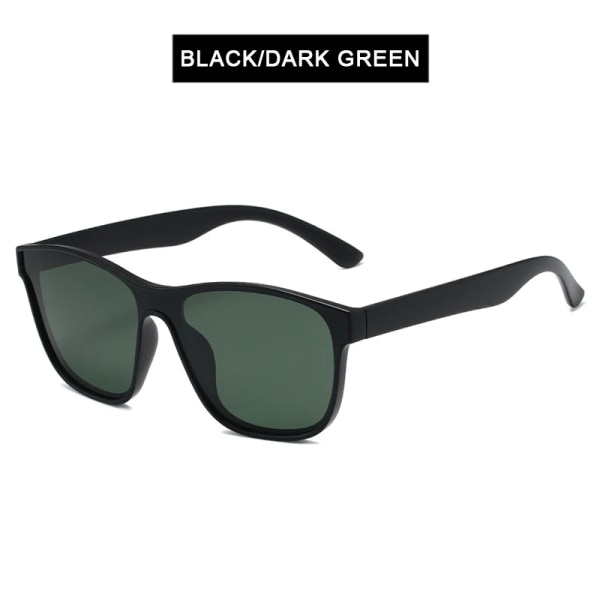 HOOBAN 2023 New Square Polarized Solglasögon Män Kvinnor Mode Fyrkantiga Man Solglasögon Märkesdesign Endelad linsskydd UV400 Black Dark Green Polarized