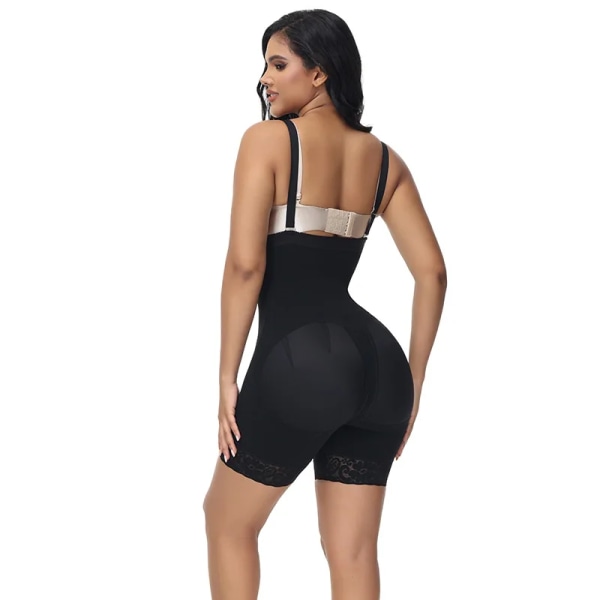 Shapers för kvinnor Bantningskorsett Shapewear Body gördlar Modellering Body-Shaper Midja-Trainer Fajas Colombian Shapewear 7247 black L