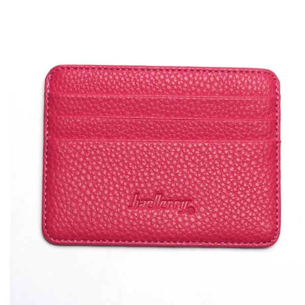 baellerry Mini Läderhållare för män id- case tunn plånbok för kvinnor med myntficka liten plånbok korthållare Rose red