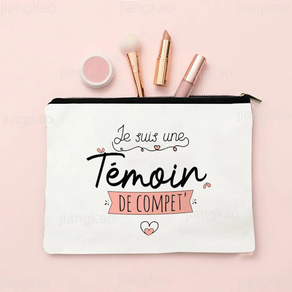 Printed Kvinnor Kosmetikväska Brudtärna Case Toalettartiklar Organizer Tvätt Förvaringspåsar Bröllopsvittnepresenter TW228627-TBWH-D
