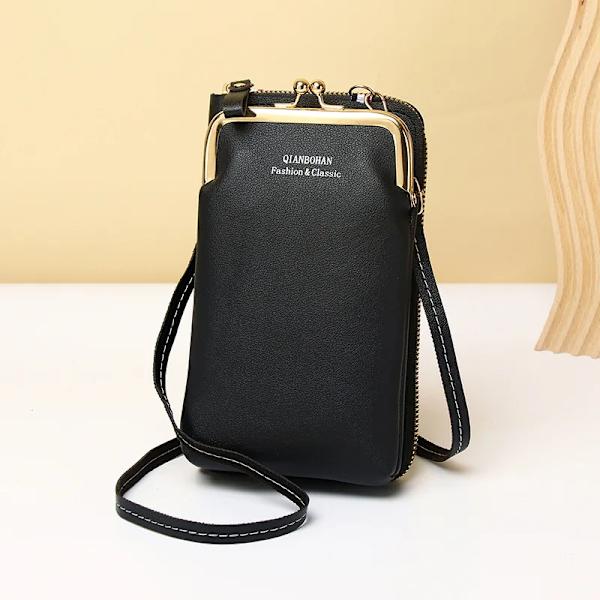 Ny Clip Designer Telefonficka Axelväska för Kvinnor Mjukt Pu Läder Kvinna Små Crossbody Väskor Dam Messenger Handväska Handväska Red