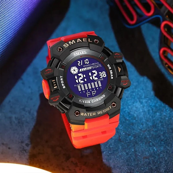 2023 LED digital watch för barn Sport Vattentäta klockor Pojke Flicka Watch Elektronisk klocka Relojes Elektroniska klockor White