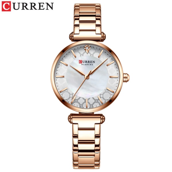 CURREN 2020 Ny watch Damklockor Damklockor Creative Steel Damarmbandsklockor Damvattentät klocka Relogio Feminino Gold