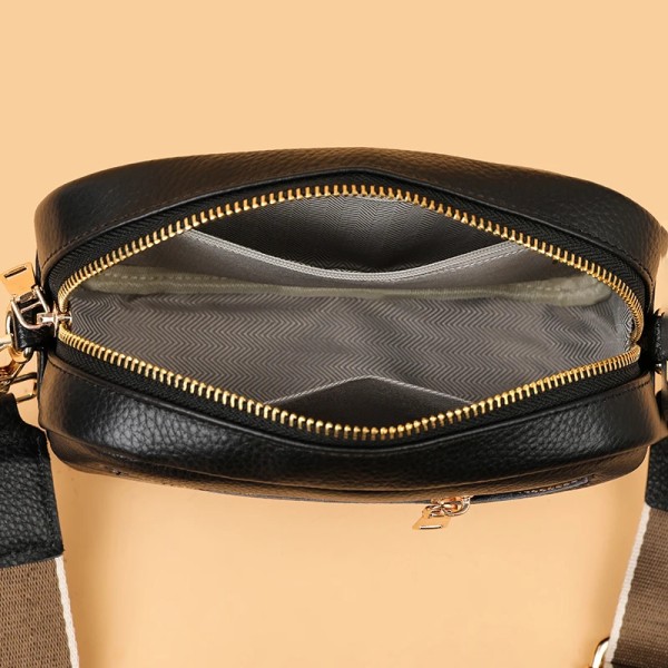 Kohudsväska Nytt läder Mjukt läder Zero Wallet Mode Mångsidig Messenger Crossbody-väskor för kvinnor Fyrkantig väska blue