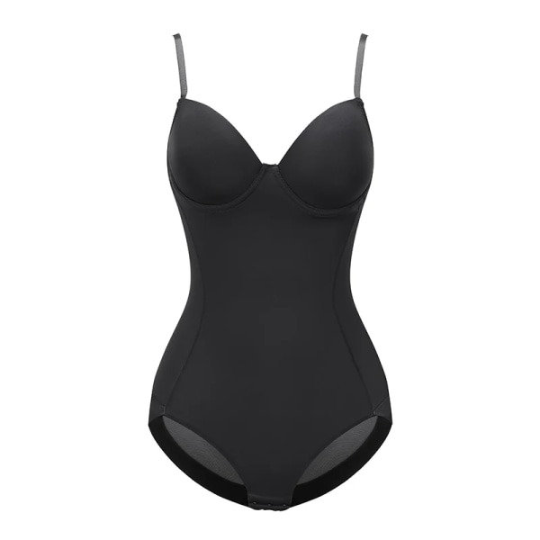 Sexiga underkläder Slim Silk Solid Shapewear för kvinnor Släta mjuka bodysuit Buken Shaper Underkläder Underkläder Black Naken Nude bodysuit L