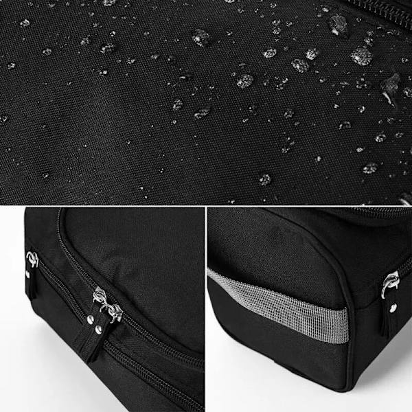 Bärbar sminkväska Unisex Kapacitet Vattentät Kosmetisk Organizer Toalettartiklar Hängfodral Case för kvinnor Män Tvätta Rakning Smink Gray