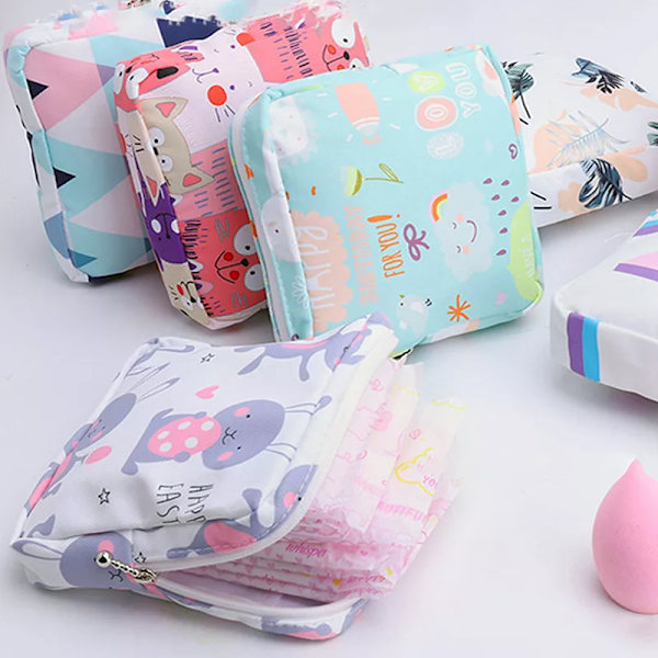 Sanitetsskyddspåse Kosmetisk organizer Resesmink Servettväska Dam Dam Tamponger Organizer A3
