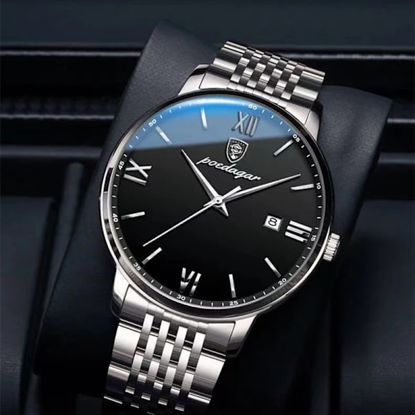 2023 Toppmärke Lyx Watch 30 m Vattentät datumklocka Sportklockor för män Herr Quartz Casual Armbandsur Watch Masculino Silver gray