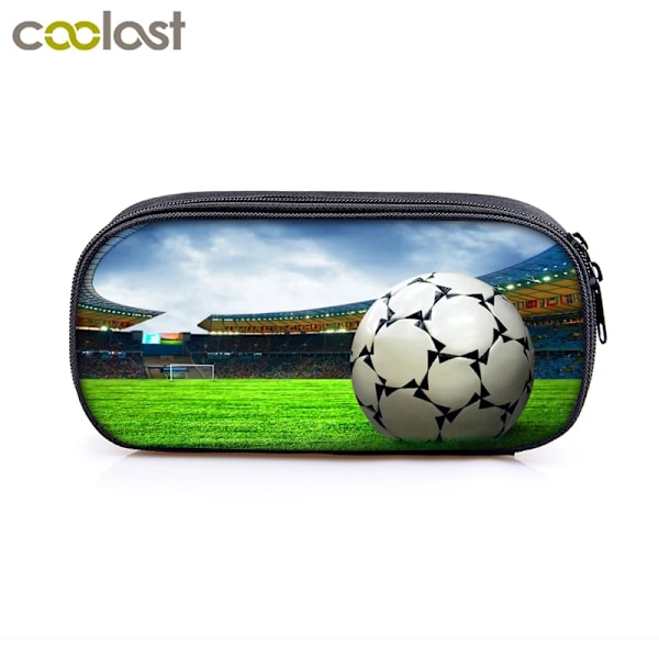 Fotbolls-/ print Kosmetiska fodral Pennväska Pojkar Skolväskor Barn Case Barn Stationära väskor qbbfoot03