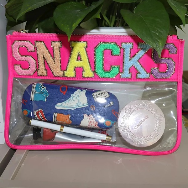 Transparent kosmetisk väska för kvinnor PVC Nylon Vattentät sminkväska Rese Genomskinlig organizer Badtoalett Tvätt Snackväska 1pc(.309)