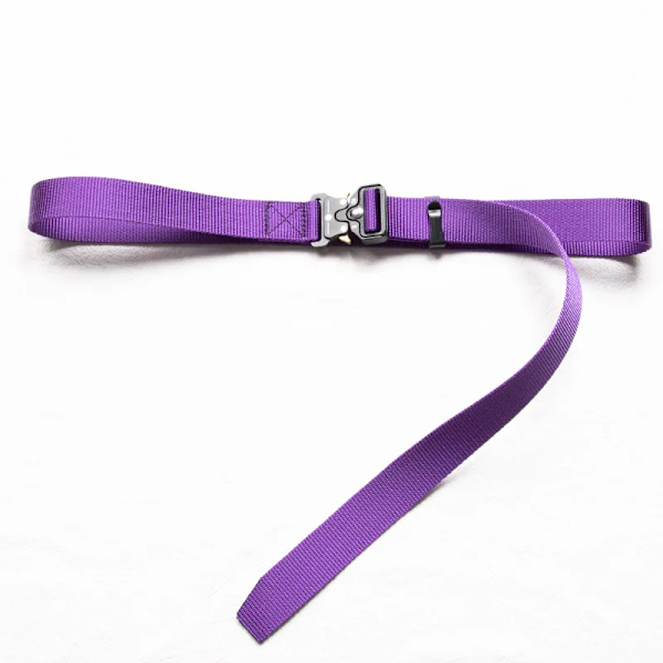 Bälte Män Utomhus Jakt Metall Taktiskt bälte Multifunktionslegering Spänne Högkvalitativ Marine Corps Canvas Bälte för kvinnor 2.5cm Purple black 100cm