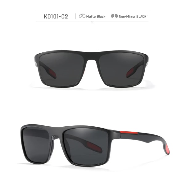 Italiensk design av hög kvalitet TR90 polariserade solglasögon Herr Kvinnor Sport Körskydd KDEAM UV400 Okrossbara solglasögon med box C2 TR90 and Polarized