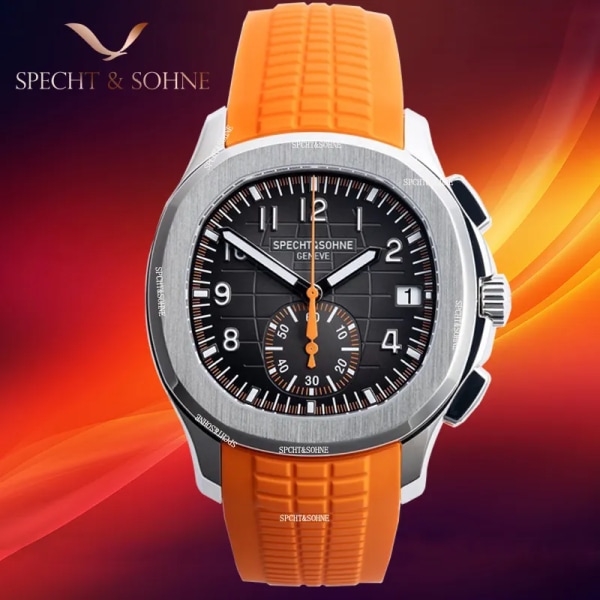 2022 Bästa produkter Armbandsur för män stål Japan Chronograph Quartz Watch Gummiarmband Relogio Masculino Vattentät Orange