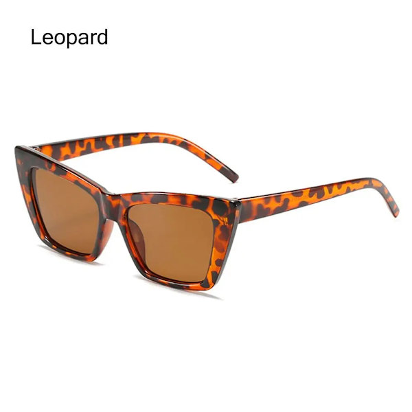 Trendiga UV400 Skydd Fyrkantiga Modeaccessoarer Nyanser Cat Eye Solglasögon för Dam Solglasögon för män Leopard